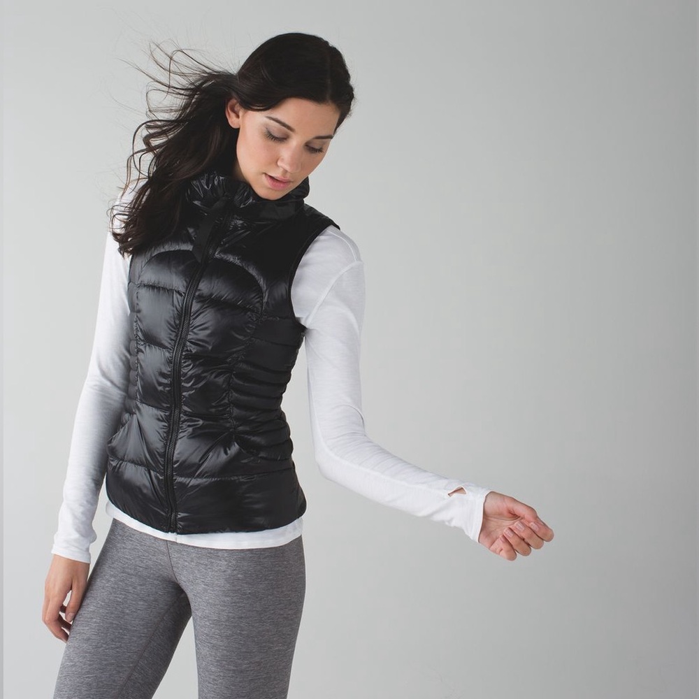 lululemon athletica Black Quilted Packable Vest